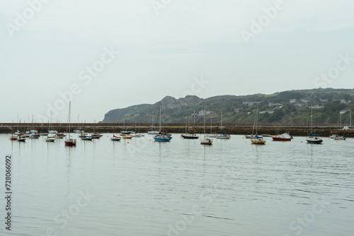 Howth village outside of Dublin Ireland along the coast of the Irish Sea 