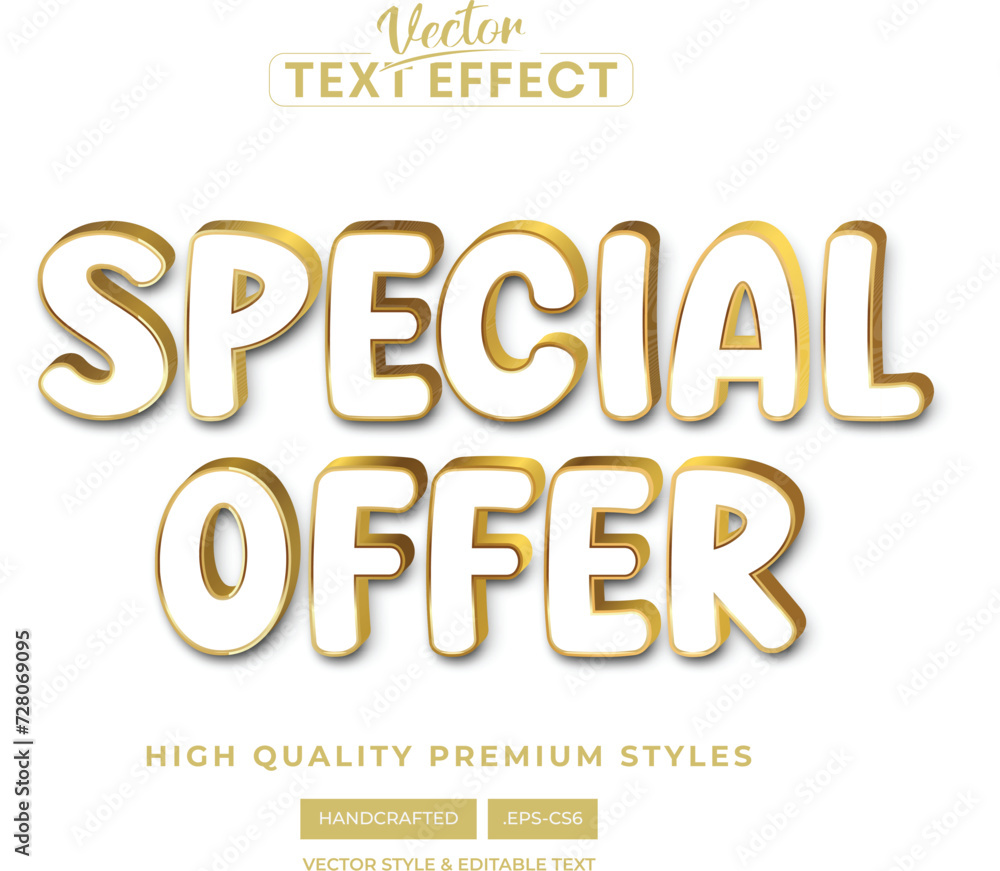 Special Offer 3d Gold editable text effect Design with modern style