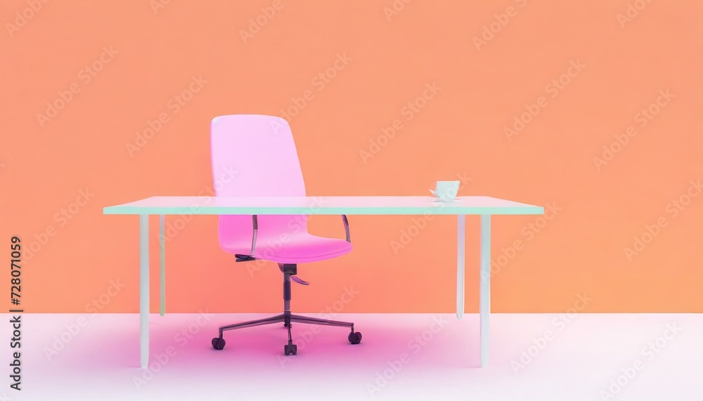 Elegance in Simplicity: Minimal Office Chair and Table Ensemble Elegance in Simplicity: Minimal Office Chair and Table Ensemble