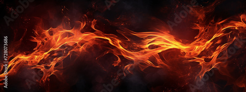 Wallpaper picture with flames on a black background