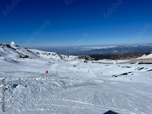 Snowy mountains at Sierra Nevada