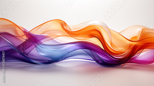 Elegant Waves of Colorful Silk Fabric