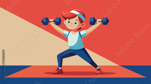 Man Exercising With Dumbbells