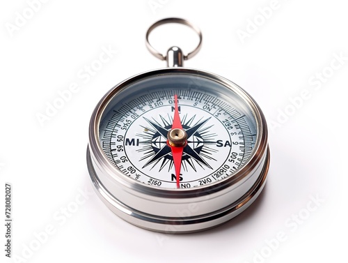 Compass Pointing North Direction and Purpose Isolated on White Background AI Generated