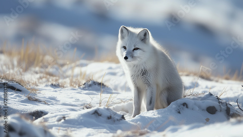 Arctic Fox Cub: A Snowy Encounter © DY