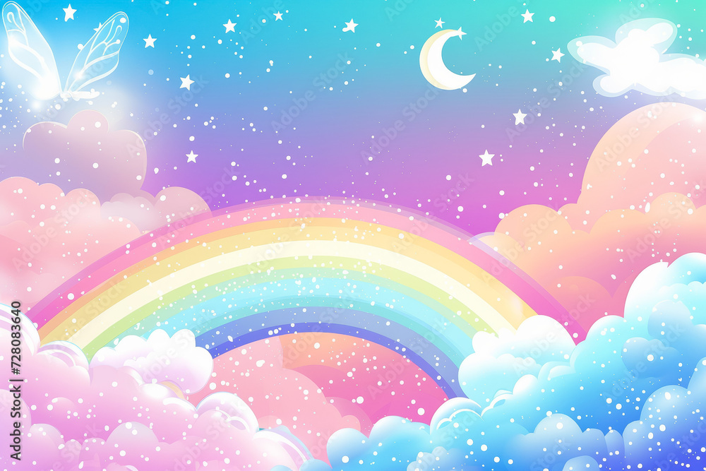 Fabulous rainbow atmosphere. Background with selective focus and copy space Fabulous rainbow atmosphere. Background with selective focus and copy space