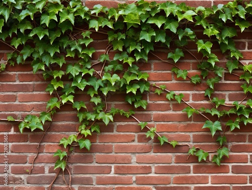 Ivy Vine Climbing Wall Growth and Perseverance Isolated on White Background AI Generated