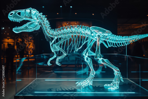 Dinosaur model. Background with selective focus and copy space © top images