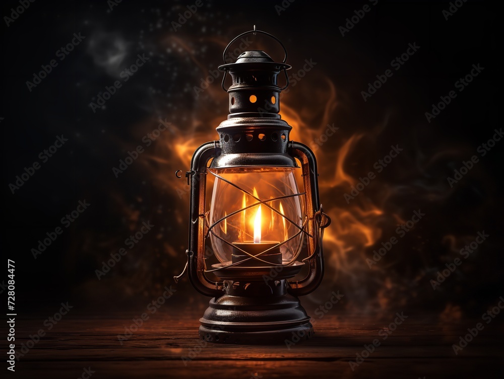 Lantern Glowing in Darkness Hope and Guidance Isolated on White Background AI Generated Lantern Glowing in Darkness Hope and Guidance Isolated on White Background AI Generated