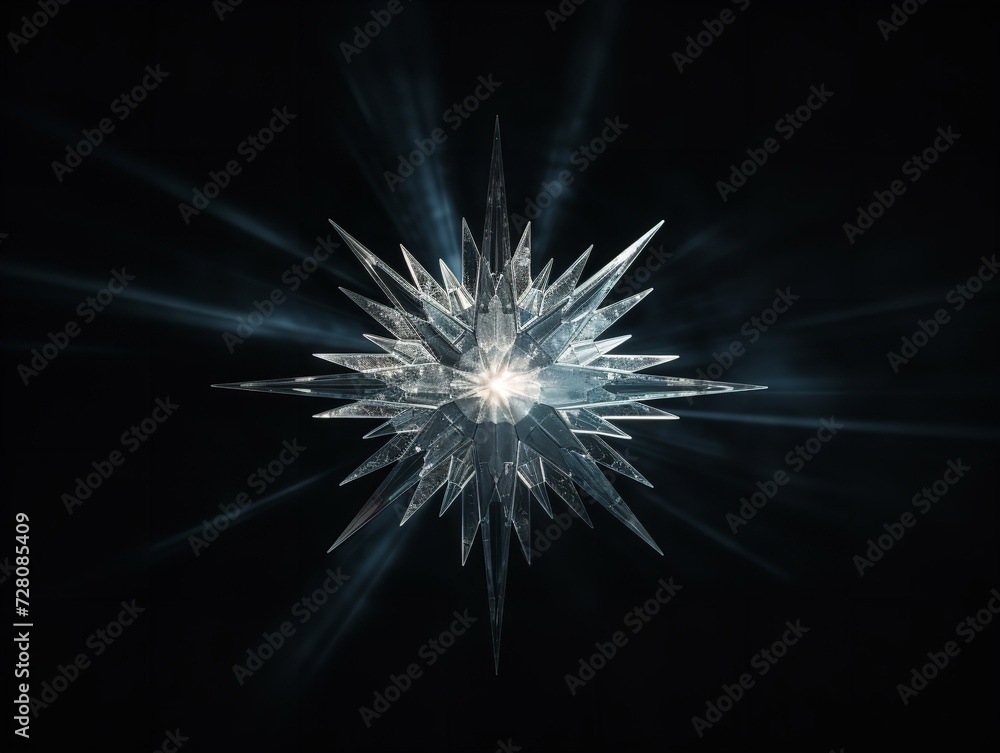 Obraz premium North Star Guiding Through Night Navigation and Hope Isolated on White Background AI Generated