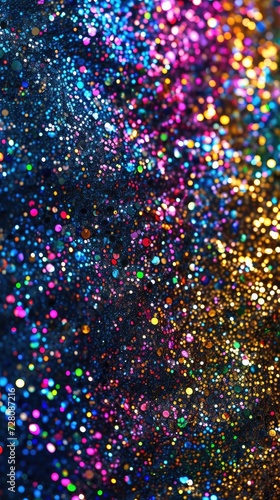 Glittery sequined texture, shining colorful background Generative AI.