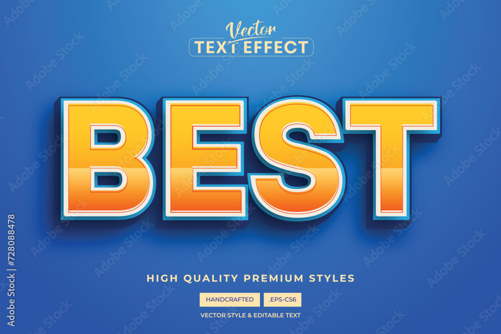 Fototapeta premium Best 3d editable text effect Colorful Design 