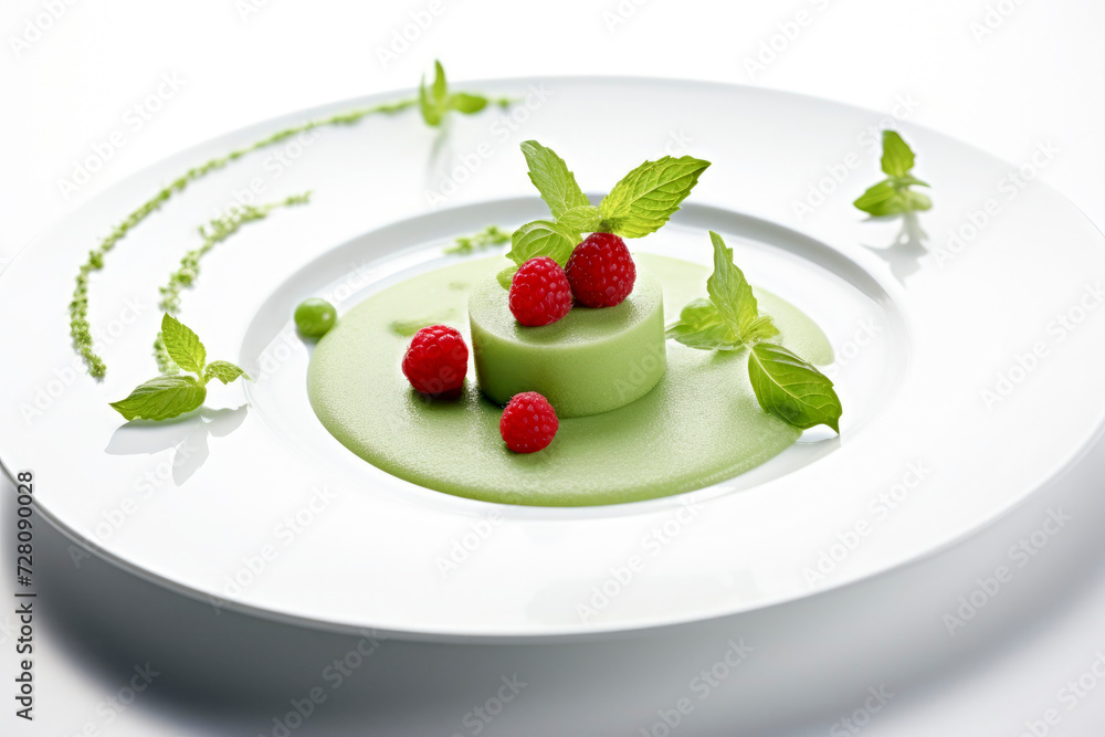 Finish plate dining, french gourmet dessert Finish plate dining, french gourmet dessert