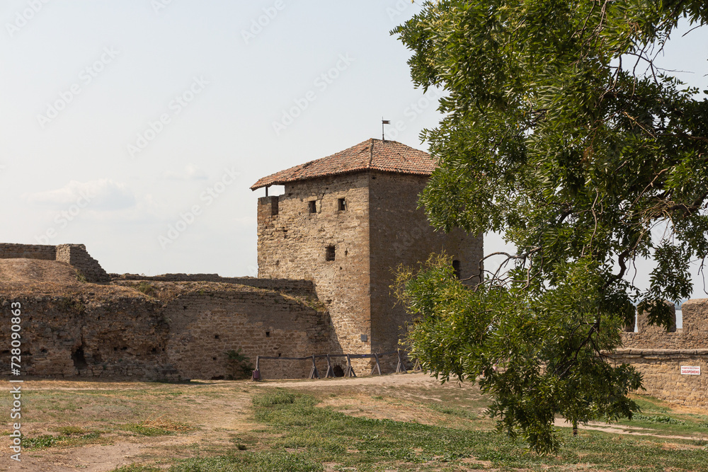 Defence walls of Bilhorod-Dnistrovskyi fortress or Akkerman fortress (also known as Kokot) is a historical and architectural monument of the 13th-14th centuries. Bilhorod-Dnistrovskyi. Ukraine