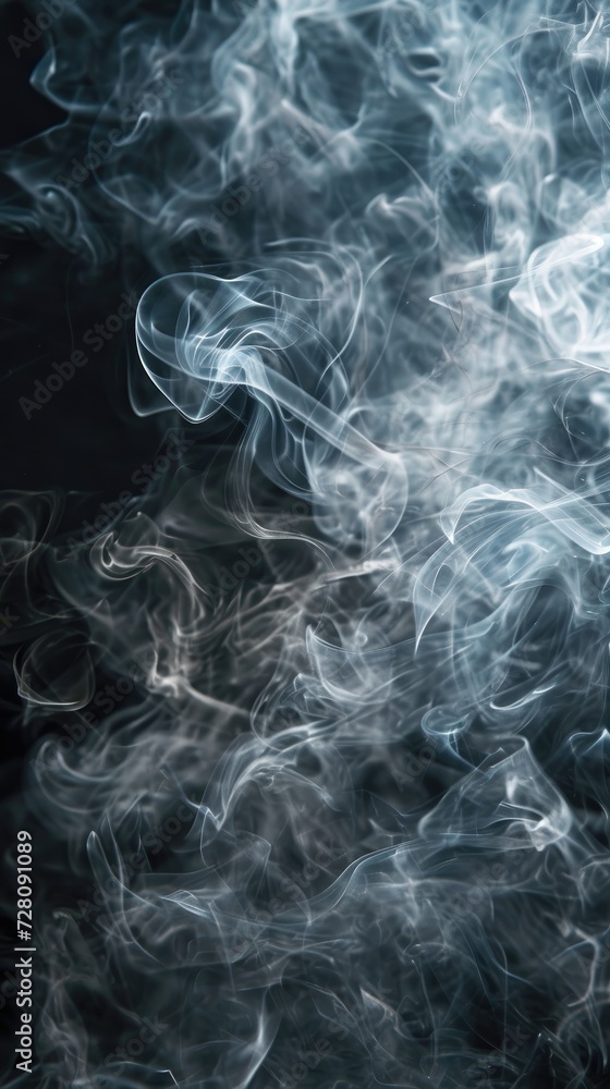 Obraz premium Smoky billowing gas cloud texture pattern background. Generative AI