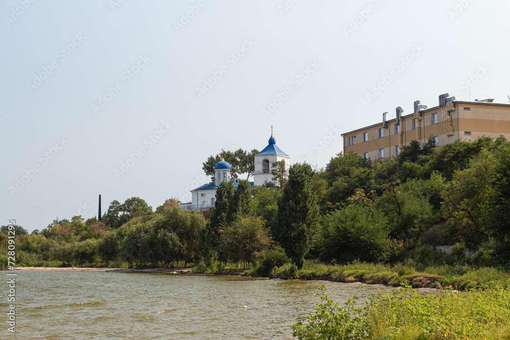 View of the Сhurch of Saint John the Baptist in the city of Bilhorod-Dnistrovskyi. Ukraine