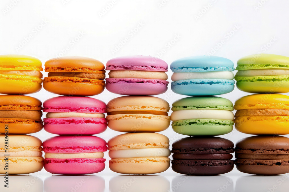 Colorful French macarons dessert Colorful French macarons dessert