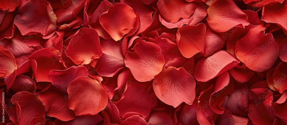 Red rose petal texture background Generative AI Red rose petal texture background Generative AI