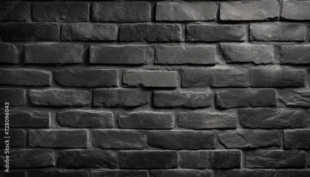 black brick wall texture brick surface as background