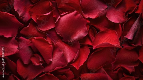 Red rose petal texture background Generative AI