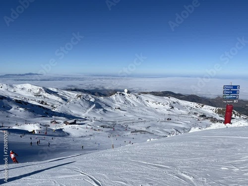 Snowy mountains at Sierra Nevada