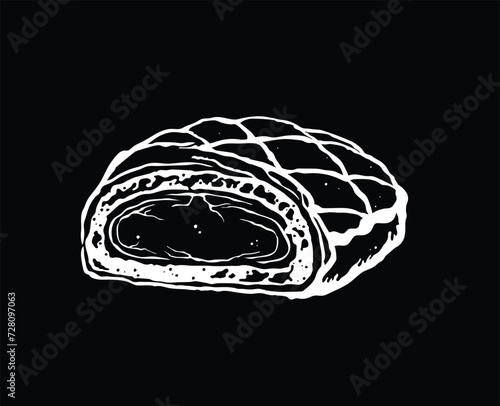 Vector illustration of beef wellington