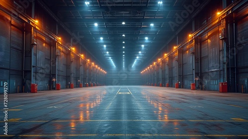 A modern transhipment warehouse photo