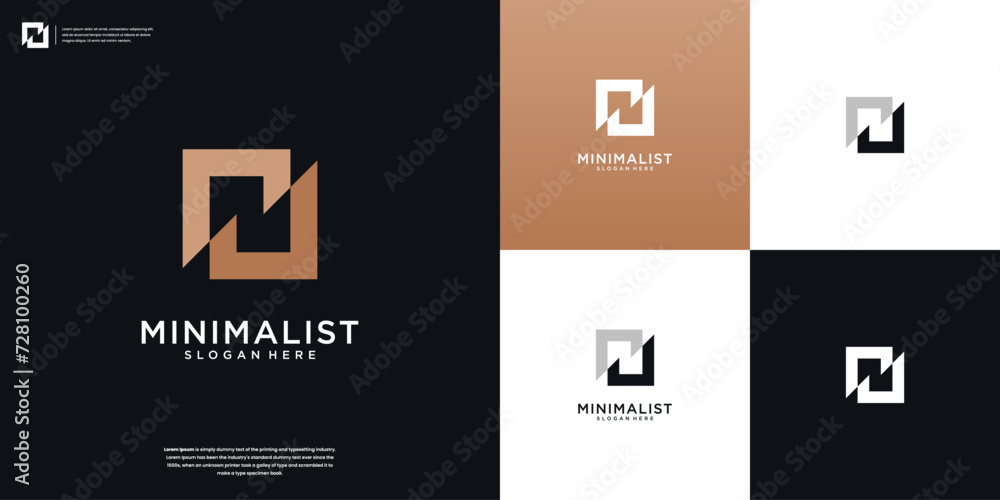 Abstract Letter N logo icon design template Abstract Letter N logo icon design template