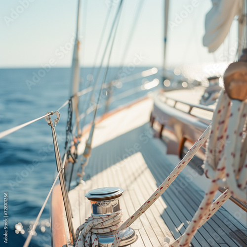 Luxury Sailing Yacht on the Open Sea
