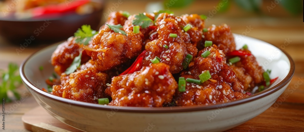 Deliciously Crispy Deep-Fried Pork with Spicy Chili Sauce: A Perfect Combo of Deep-Fried Pork, Chili Sauce and Delectable Crunch Deliciously Crispy Deep-Fried Pork with Spicy Chili Sauce: A Perfect Combo of Deep-Fried Pork, Chili Sauce and Delectable Crunch