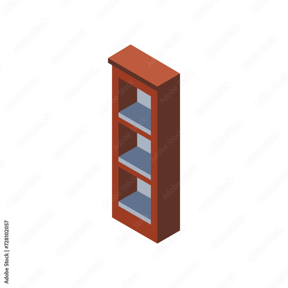 Isometric cupboard concept design vector Isometric cupboard concept design vector