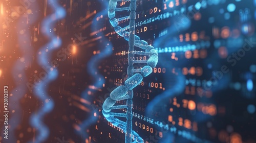 Biotechnology bioinformatics concept of DNA and protein letter background  DNA and protein sequence 3d render