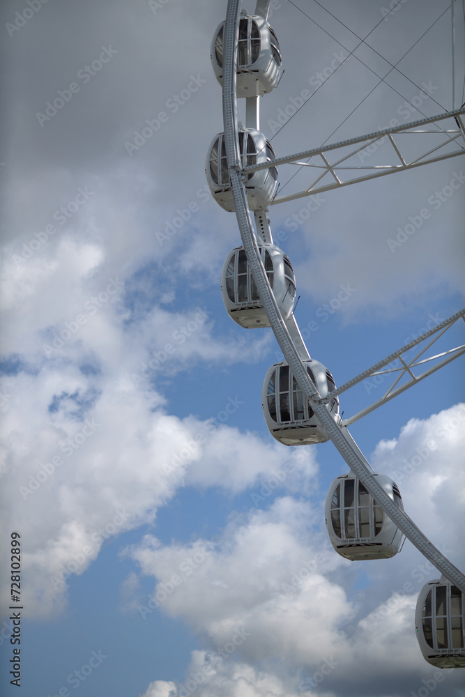 Ethereal Elevation, Majestic Ferris Wheel Ascending Through Dreamlike Clouds Ethereal Elevation, Majestic Ferris Wheel Ascending Through Dreamlike Clouds