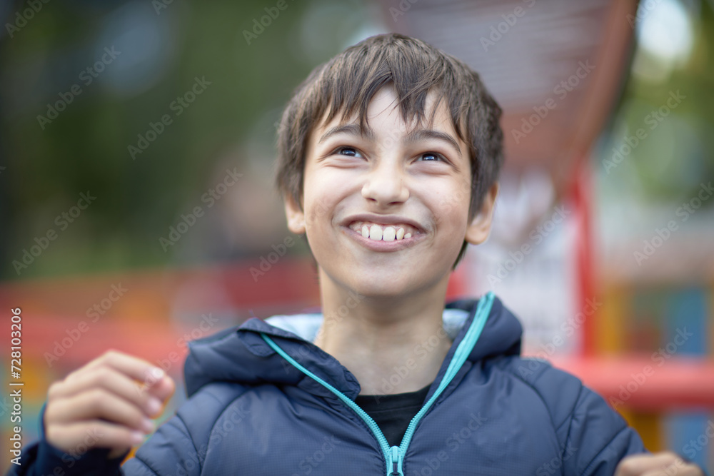 Euphoric Innocence, A Mischievous Spark Illuminates the Young Boys Radiant Smile Euphoric Innocence, A Mischievous Spark Illuminates the Young Boys Radiant Smile