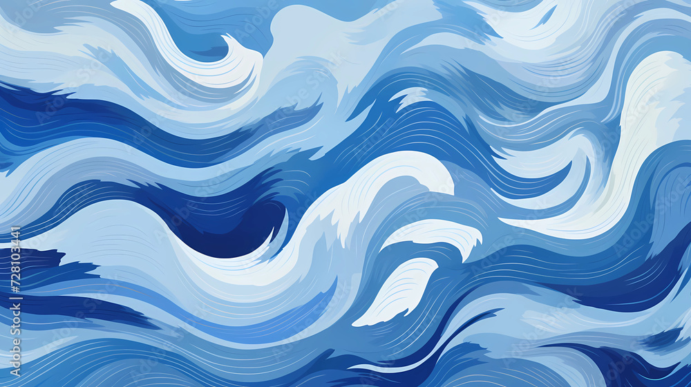 Flowing Water-Inspired Pattern