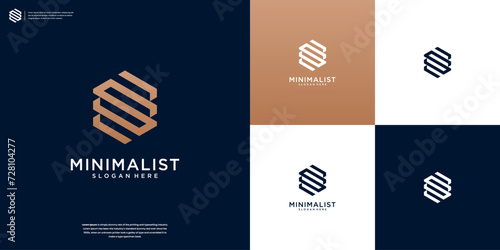 Modern and unique letter S initials logo design.