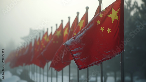 Bandiere cinesi. Cina.  photo