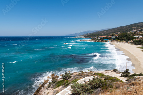 beach and sea on Ikaria, Greece