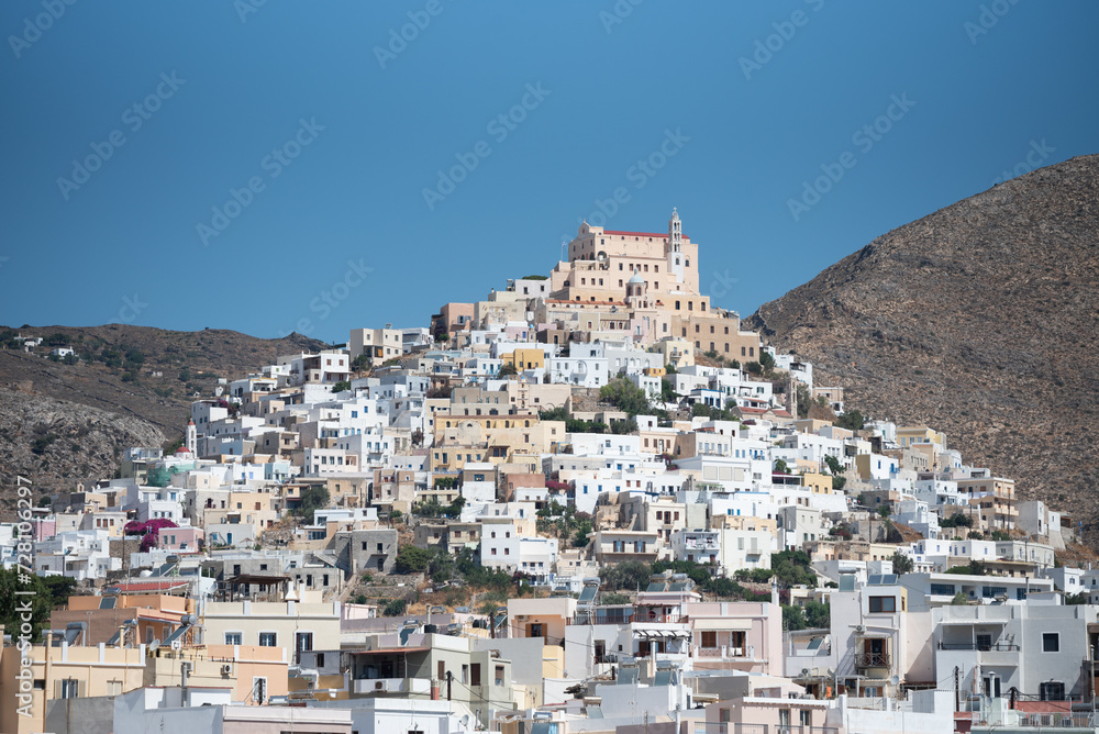 View of Ano Syros, Greece