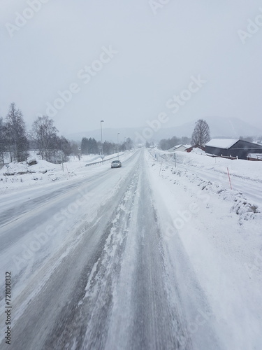snow covered road © Vygantas