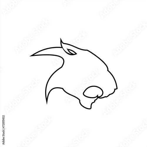 Panther logo design vector