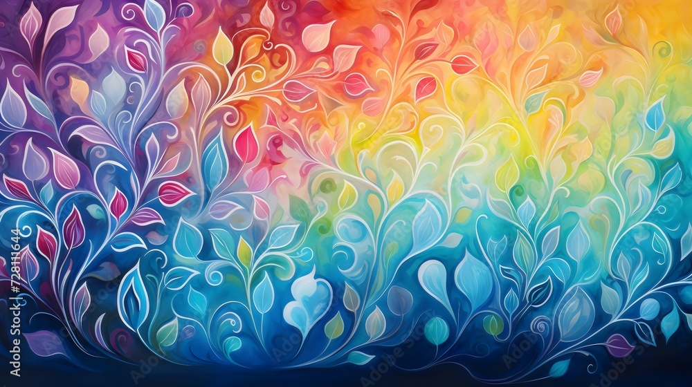 Colorful Abstract Floral Artwork