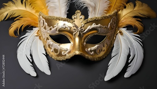Mask carnival venice masquerade venetian party background theater purim costume italy. Venice carnival mask golden mardi carnival gras feather ball gold venezia design holiday generative ai