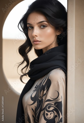 Chic Female Model with Exquisite Style