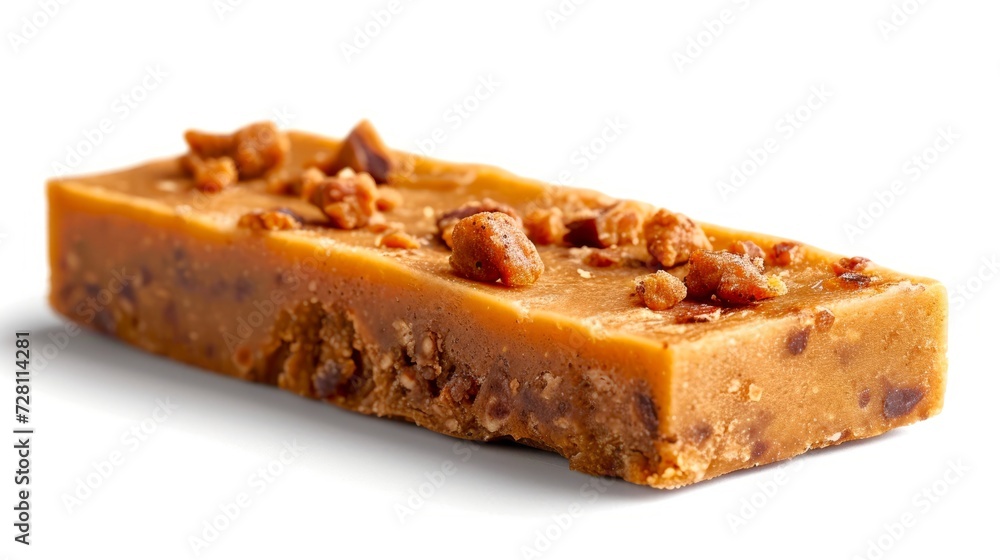 Slice of halva, natural colors. Isolated on white background. Delicious traditional oriental sweet made from nuts. Slice of halva, natural colors. Isolated on white background. Delicious traditional oriental sweet made from nuts.