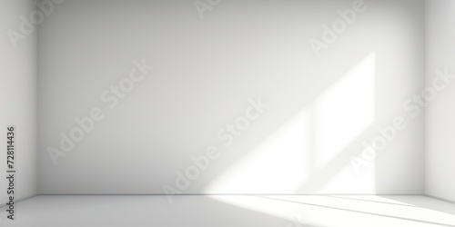 White minimalist background with shadowed corner.