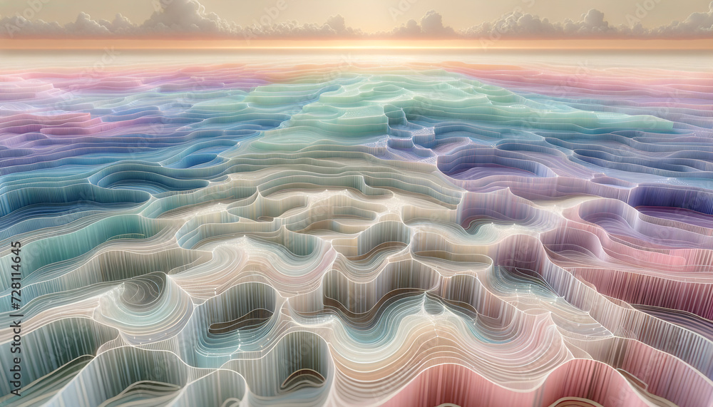 Fototapeta premium Tranquil Neural Symphony: Harmonious Dance of CNNs