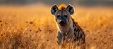 Portrait of a Majestic Hyena in the Serengeti: A Stunning Encounter with the Dominant Portrait, Hyena, and Serengeti in Perfect Harmony
