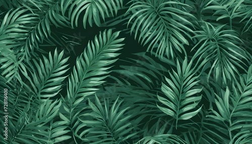 Pattern leaf background green plant tree abstract palm floral wallpaper flower foliage art jungle created with generative ai 