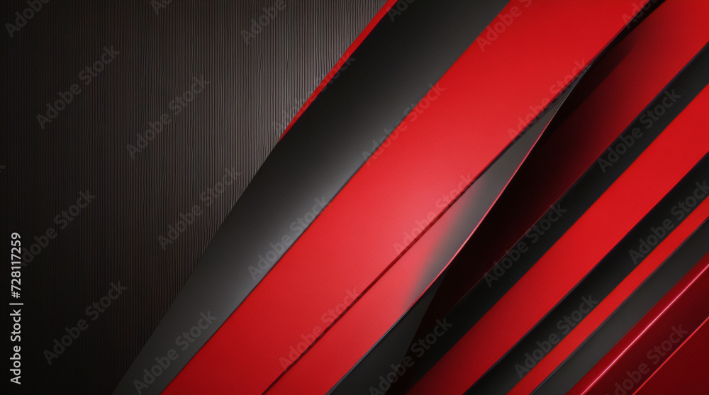 Obraz premium 3D red gray techno abstract background overlap layer on dark space with rough decoration. Modern graphic design element cutout shape style concept for web banners, flyer, card, or brochure cover.